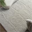 Pemberly Row Cozy Shag New Zealand Wool Tufted 8 X 10 Rug in Ivory