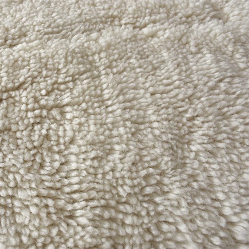 Pemberly Row Cozy Shag New Zealand Wool Tufted 8 X 10 Rug in Ivory