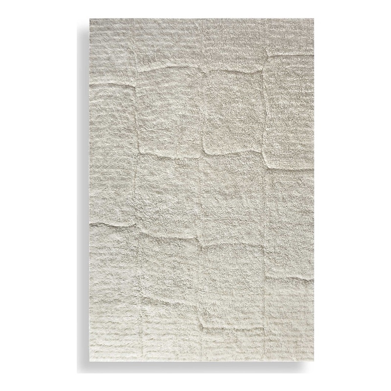 Pemberly Row Cozy Shag New Zealand Wool Tufted 8 X 10 Rug in Ivory