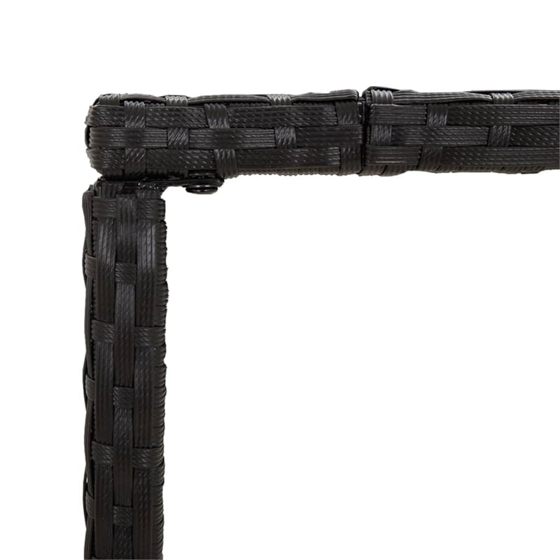 Pemberly Row Steel Outdoor Patio Bar Set with Cushions in Black