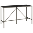 Pemberly Row 9 Piece Steel Outdoor Patio Bar Set with Cushions in Gray