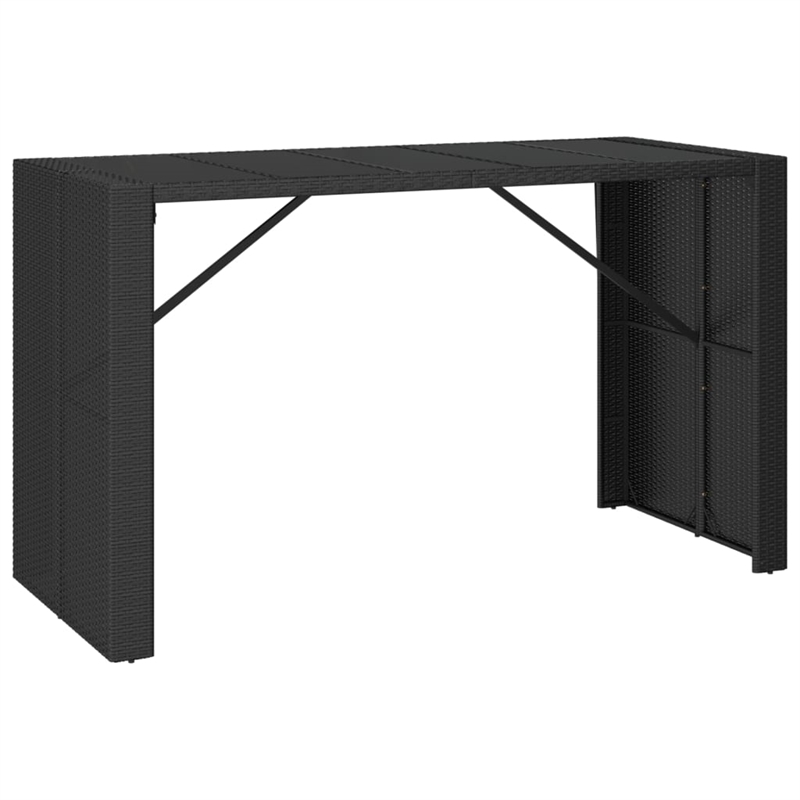 Pemberly Row 5 Piece Steel Small Outdoor Patio Bar Set in Black/Cream