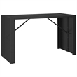 Pemberly Row 5 Piece Steel Small Outdoor Patio Bar Set in Black/Cream