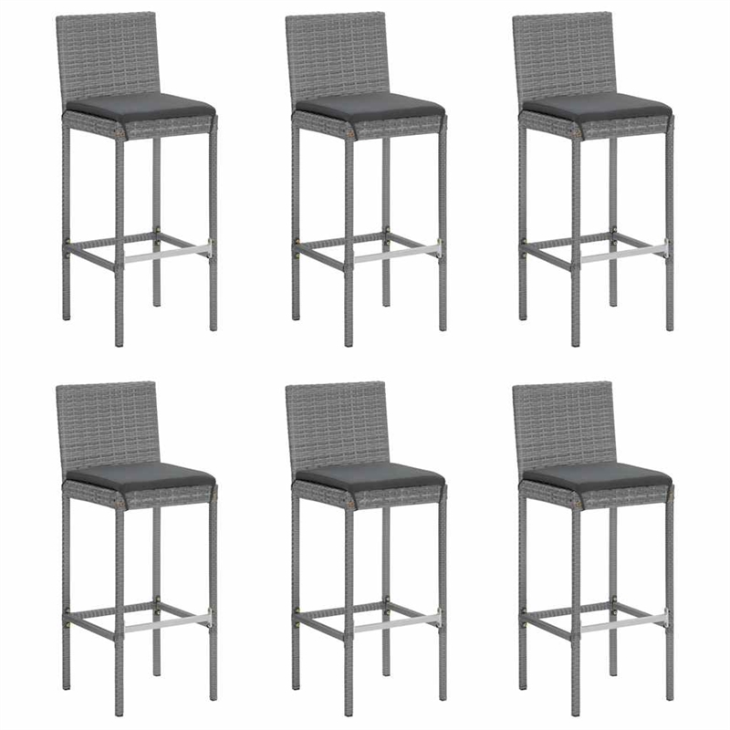 Pemberly Row Steel Small Outdoor Patio Bar Set in Black/White/Cream