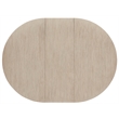 Pemberly Row Round Oak Pedestal Dining Table with Leaf in Dockside Natural