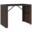 Pemberly Row 5 Piece Poly Rattan Bar Set in Black/White/Brown/Cream