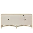 Pemberly Row Woven Door Oak Credenza with Adjustable Shelves in Dockside Tan