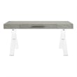 Pemberly Row Seascape Wallpaper Writing Desk with Acrylic Legs in Blue