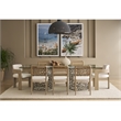 Pemberly Row Coral Glass Top Rectangle Dining Table in Antique Nickel