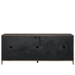 Pemberly Row Geometric Door Credenza with Smoked Gold Base in Cocoa
