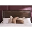 Pemberly Row Embossed Inset Panel King Bed with Metal Footboard in Cocoa