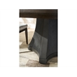 Pemberly Row Cinder Round Oak and Concrete Dining Table in Cocoa