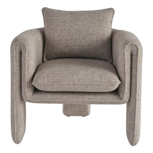 Pemberly Row Arlo Abstract Sculptural Accent Chair in Melic Dune Beige