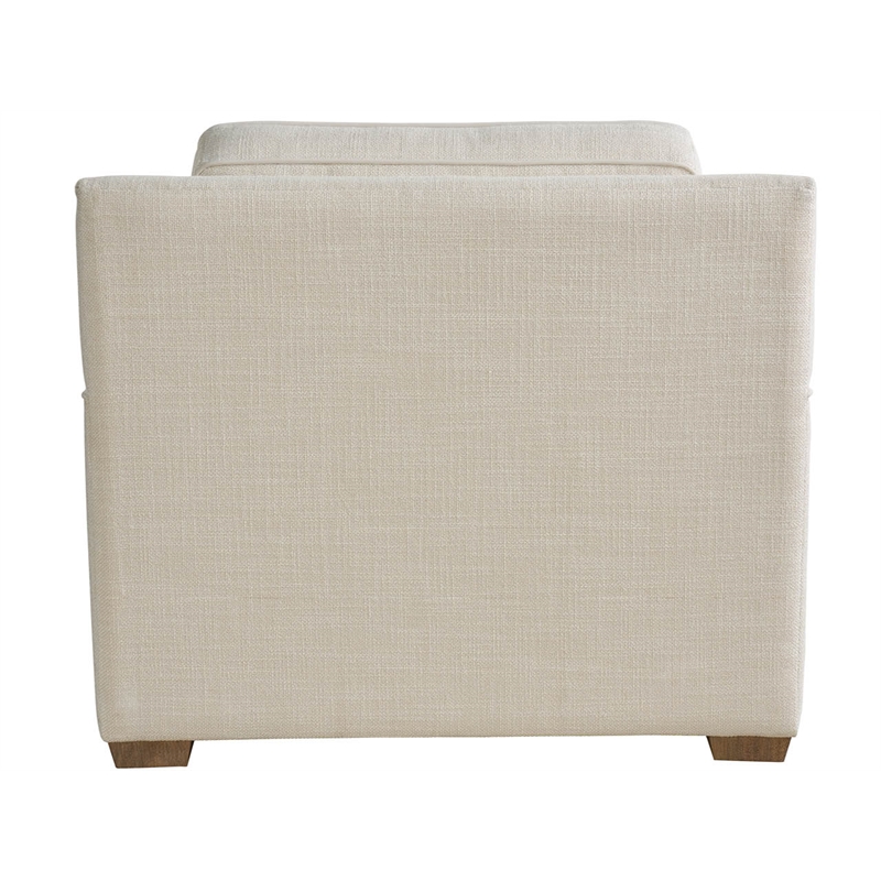 Pemberly Row Upholstered Padded Track Arm Accent Chair in Oatmeal Brown