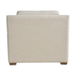 Pemberly Row Upholstered Padded Track Arm Accent Chair in Oatmeal Brown