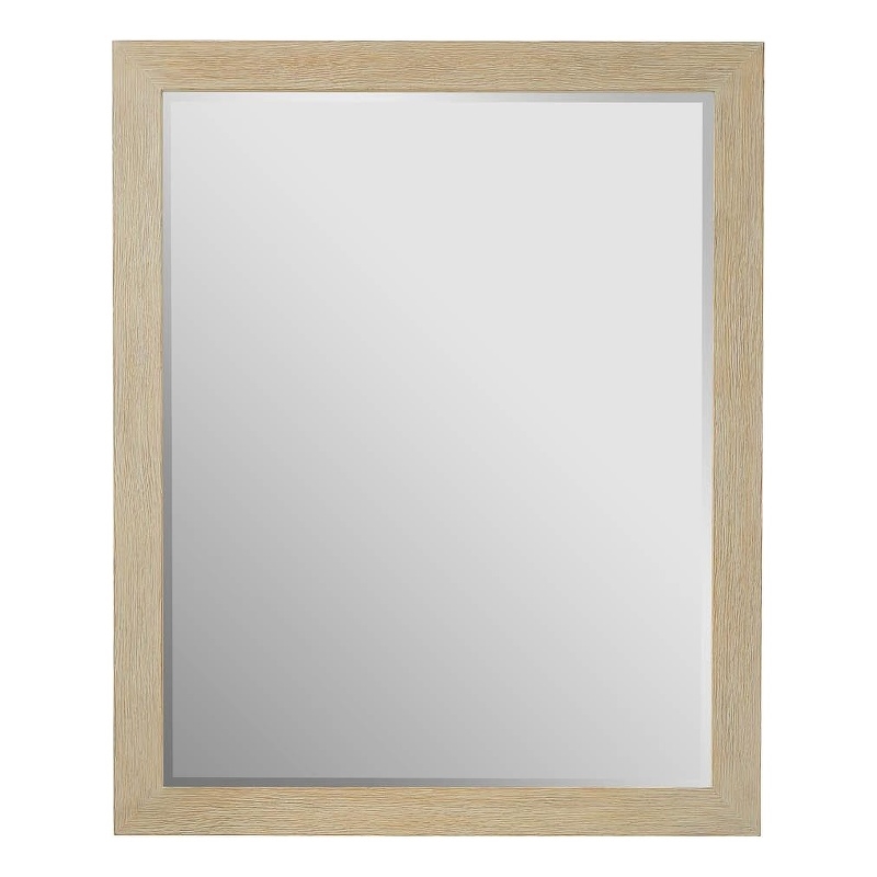 Pemberly Row Woven Rope Accent Mirror in Dockside Natural Tan Oak