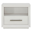 Pemberly Row Louvered Door Coastal Nightstand in Shoreline White