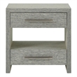 Pemberly Row Louvered Door Coastal Nightstand in Seascape Blue
