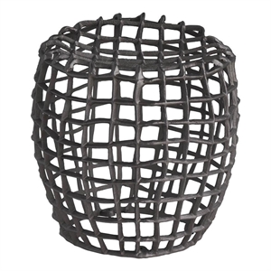Pemberly Row Seadrift Forged Iron Counter Stool in Antique Nickel