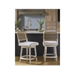 Pemberly Row Coastal Swivel Counter Stool in Shoreline White