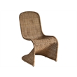 Pemberly Row Upholstered Dining Chair with Cane Back in Barley Brown