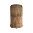 Pemberly Row Upholstered Dining Chair with Cane Back in Barley Brown