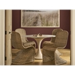 Pemberly Row Upholstered Dining Chair with Cane Back in Barley Brown