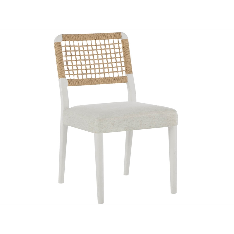 Pemberly Row Coastal Dining Chair in Shoreline White (Set of 2)