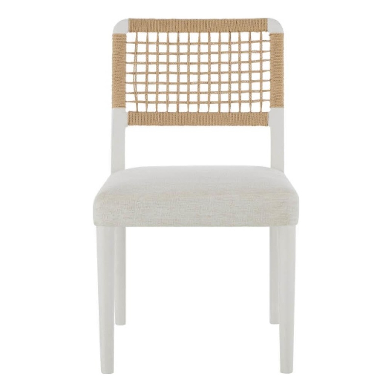 Pemberly Row Coastal Dining Chair in Shoreline White (Set of 2)