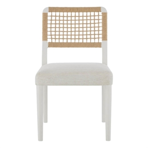 Pemberly Row Coastal Dining Chair in Shoreline White (Set of 2)