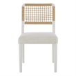 Pemberly Row Coastal Dining Chair in Shoreline White (Set of 2)