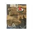 Pemberly Row Driftwood Nesting Tables with Lower Shelf in Natural Teak