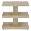 Pemberly Row Coastal Oak End Table with Drawer in Dockside Tan