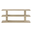 Pemberly Row Coastal Oak Console Table with Drawer in Dockside Tan