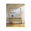 Pemberly Row Coastal Pine Console Table with Shelf in Dockside Tan