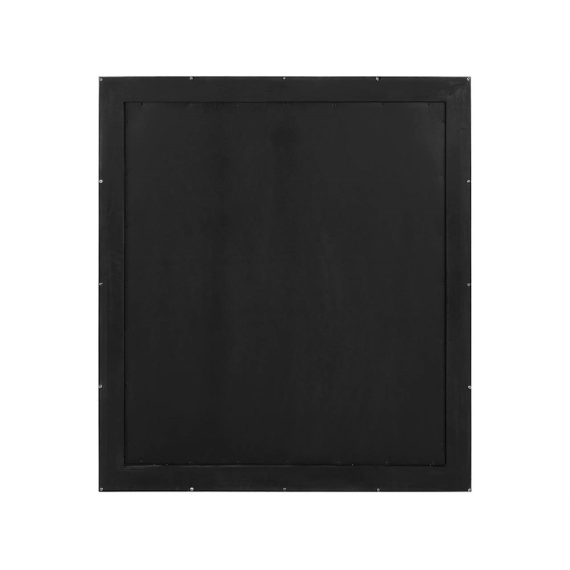 Pemberly Row Beveled Frame Decorative Accent Mirror in Rich Cocoa Oak