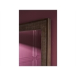 Pemberly Row Beveled Frame Decorative Accent Mirror in Rich Cocoa Oak