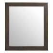 Pemberly Row Beveled Frame Decorative Accent Mirror in Rich Cocoa Oak