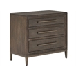 Pemberly Row Beaded Detail 2-Drawer Nightstand in Rich Cocoa