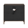 Pemberly Row Beaded Detail 2-Drawer Nightstand in Rich Cocoa