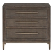 Pemberly Row Beaded Detail 2-Drawer Nightstand in Rich Cocoa