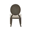 Pemberly Row Oval Back Upholstered Side Chair in Cocoa Oak (Set of 2)
