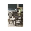 Pemberly Row Oval Back Upholstered Side Chair in Cocoa Oak (Set of 2)
