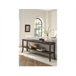 Pemberly Row Geometric Door Console with Smoked Gold Base in Cocoa