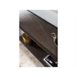 Pemberly Row Geometric Door Console with Smoked Gold Base in Cocoa