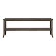 Pemberly Row Geometric Door Console with Smoked Gold Base in Cocoa