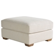 Pemberly Row Tufted Top-Grain Leather Cocktail Ottoman in Brown