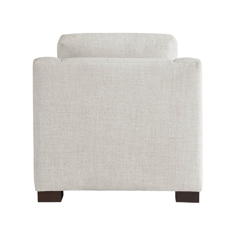 Pemberly Row Contemporary Upholstered Chair with Track Arms in Off White