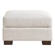 Pemberly Row Upholstered Tufted Round Cocktail Ottoman in Off White