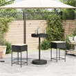 Pemberly Row 3 Piece Poly Rattan Bar Set in Black/White/Cream